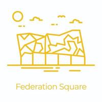 Trendy Federation Square vector