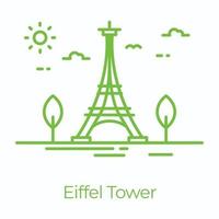 Trendy Eiffel Tower vector