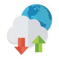 Trendy Cloud Technology vector