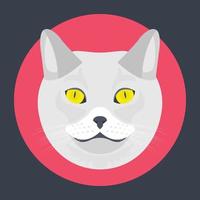 Trendy Feline Concept vector