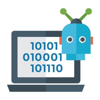 Trendy Binary Code vector