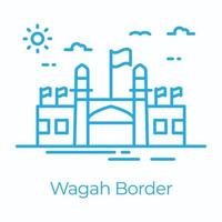 Trendy Wagha Border vector