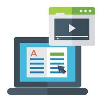 Trendy Video Tutorial vector