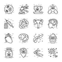 Pack of Anatomy Line Icons vector
