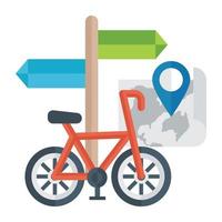 Trendy Bike Riding vector