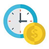 el tiempo es dinero vector