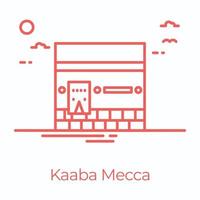 Trendy Kaaba Mecca vector