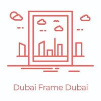 Trendy Dubai Frame vector