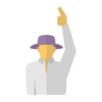 Trendy Umpire Out vector