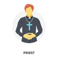 Trendy Priest Concepts vector