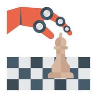 Trendy Playing Chess vector