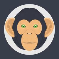Trendy Monkey Concepts vector