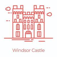 castillo de windsor de moda vector