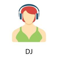 conceptos de dj de moda vector