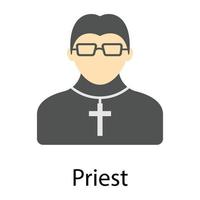 Trendy Priest Concepts vector