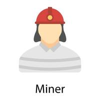 Trendy Miner Concepts vector