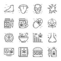 Collection of Healthcare Line Icons vector