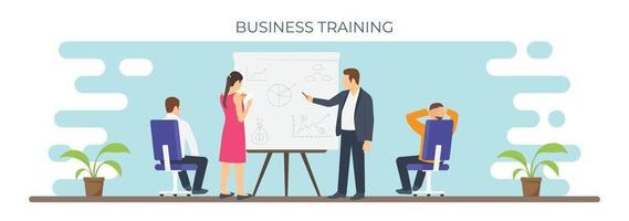 Trendy Business Training vector