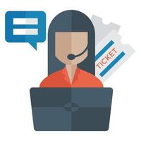 Trendy Customer Service vector