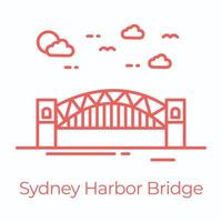 Trendy Harbor Bridge vector