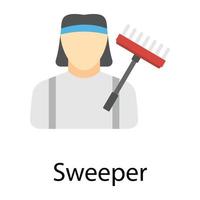 Trendy Sweeper Concepts vector