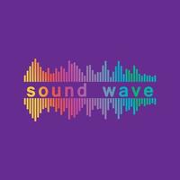 diseño de ilustración de logotipo de vector de ondas de sonido de fondo