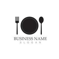 Spoon and fork logo icon and symbol vector