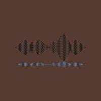 Background sound waves vector logo illustration design