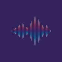 Background sound waves vector logo illustration design