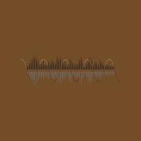 Background sound waves vector logo illustration design