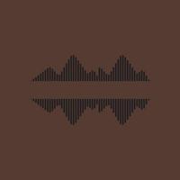 Background sound waves vector logo illustration design