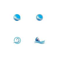 Diseño de ilustración de vector de icono de onda de agua