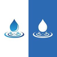 Water drop logo template vector