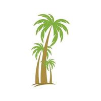 Palm tree summer logo template vector