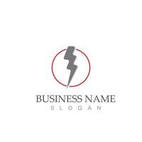 Power lightning logo icon thunder bolt symbol vector