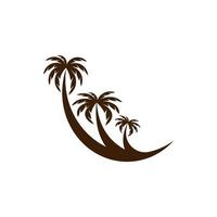 plantilla de logotipo de verano de palmera vector