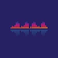 Background sound waves vector logo illustration design