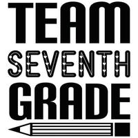 team seventh grade vector
