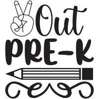 out pre-k design vector