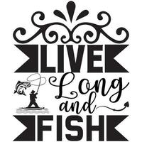 life long and fish vector