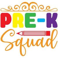 pre-k squad design vector