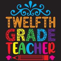 twelfth grade teacher vector