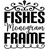 fisher monogram frame vector