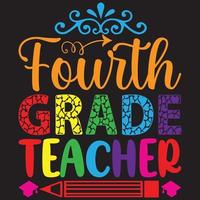 fourth grade teacher vector