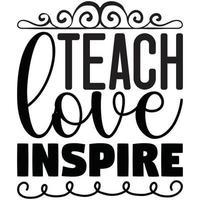 teach love inspire vector