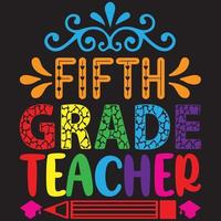 fifth grade teacher vector