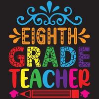 eighth grade teacher vector