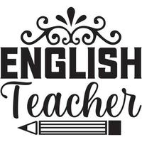 diseño de profesor de inglés vector