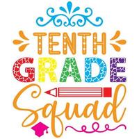 tenth grade squad vector