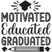 motivated educated graduated vector